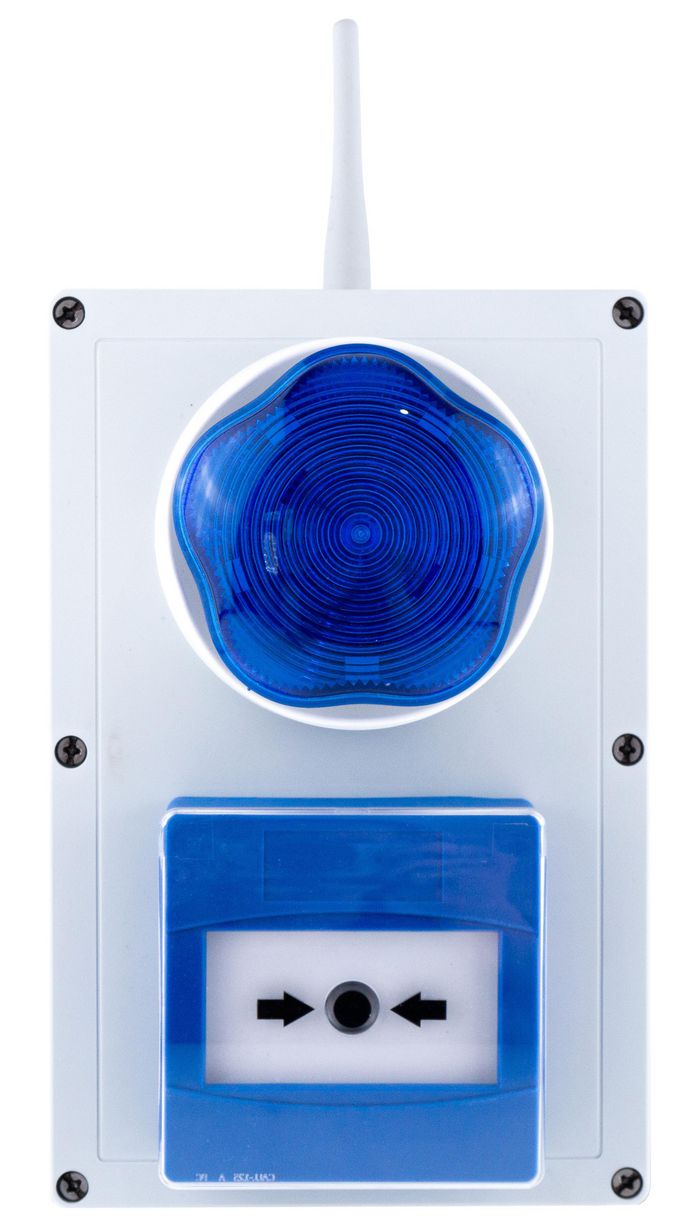 Luminite Internal Alert call point with sounder and beacon. Colour Blue. - W126732035