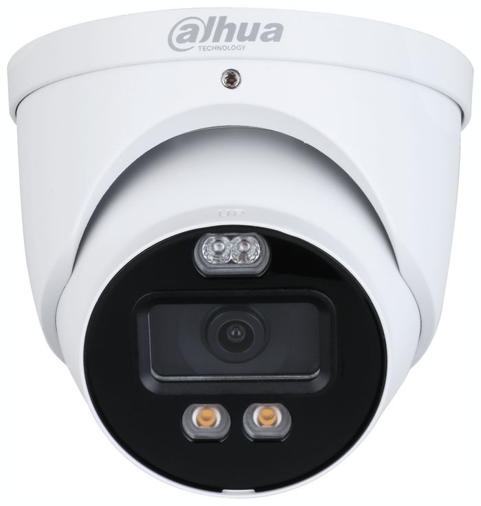 Dahua 5MP HDCVI IR (40m) TiOC Fixed Eyeball Camera, red blue Light + siren, 2.8mm Lens, DC12V, IP67 - W125974573