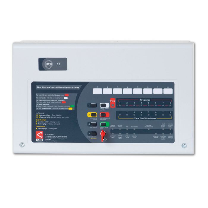 C-TEC CFP Standard Four-Zone Fire Alarm Panel - W126735490