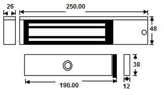STP EM02DS Slim Monitored Maglock With Door Status Monitoring - W126740176