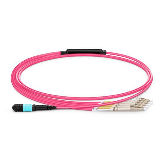 Lanview Optical Fibre Cable, MTP Female -  Male, Multimode, LC/UPC, OM4 (Erica Violet), 5 m - W126919404