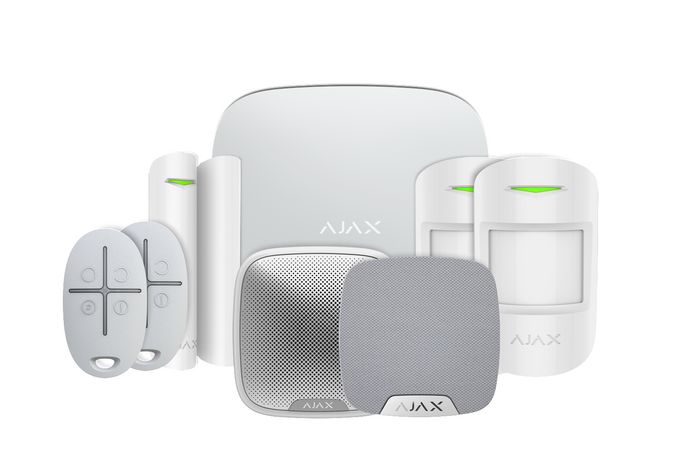 Ajax Systems Kit 1 Keyfobs-Hub Motion Protect x2 Door Protect Space Control x2 SS HS No Wifi PD WHITE - W126732472
