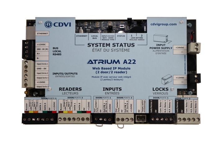 CDVI A22 security door controller Housing 2 door(s) RS-232 / RS-485 - W126733021