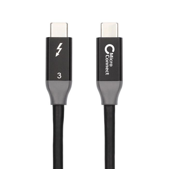 MicroConnect Thunderbolt 3 Cable, 0.5m, 40 Gbits/s - W124676152