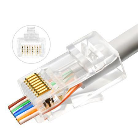 Lanview RJ45 UTP plug Cat6A for AWG23-24 stranded/solid conductor 50 Pcs. Box - W126262118