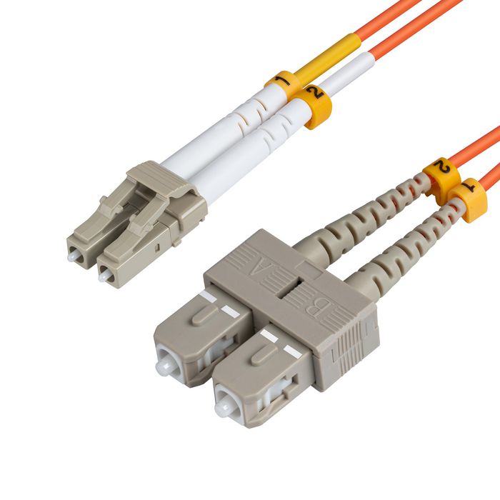 MicroConnect Optical Fibre Cable, LC-SC, Multimode, Duplex, OM1 (Orange ...