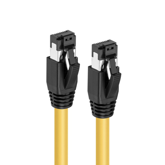 MicroConnect CAT8.1 S/FTP 1m Yellow LSZH Shielded Network Cable, AWG 24 - W126443465