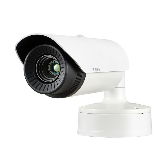 Hanwha T series network outdoor thermal bullet camera with AI-Intrusion-PRO application and 32GB SD card installed - W125488210