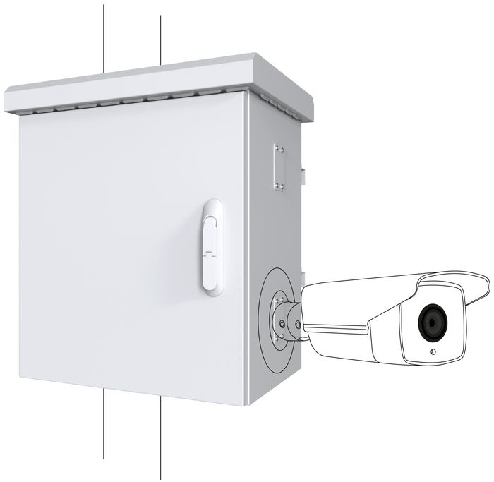 Lanview by Logon Maxi Classic Pole Mounted CCTV Cabinet For 4 cameras ...