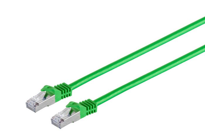 MicroConnect RJ45 Patch Cord S/FTP w. CAT 7 raw cable, 1.5m, Green - W125174307