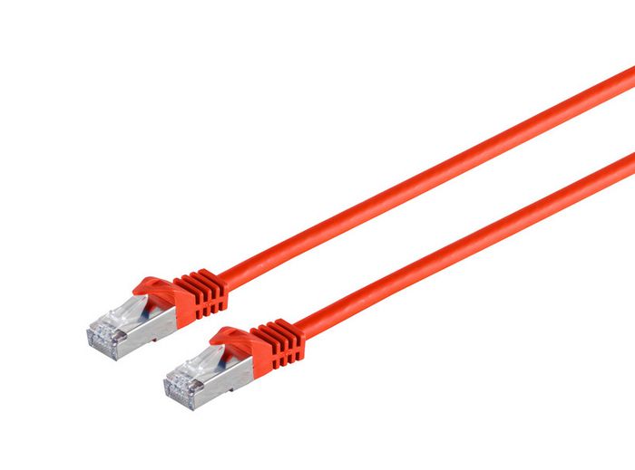 MicroConnect RJ45 Patch Cord S/FTP w. CAT 7 raw cable, 1.5m, Red - W124774679