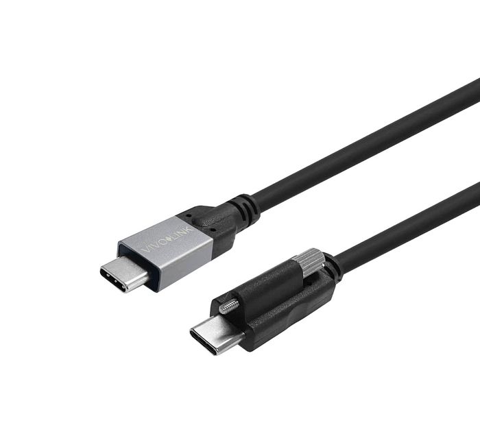 Vivolink USB-C Screw to USB-C Cable 4m USB3.2 Supports 20 Gbps data Certified for  business - W128381378