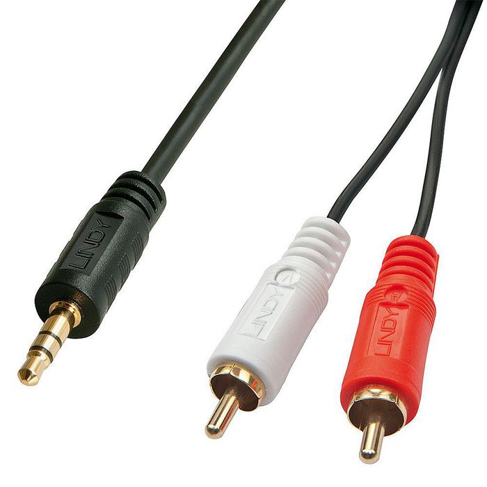 Lindy Premium Audio Cable 2x Phono-3,5mm, 1m - W128456705
