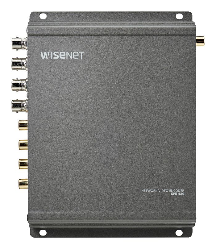 Hanwha 4CH BNC, RS-485, RJ-45 10/100 Base-T, 2560x1920, H.265, H