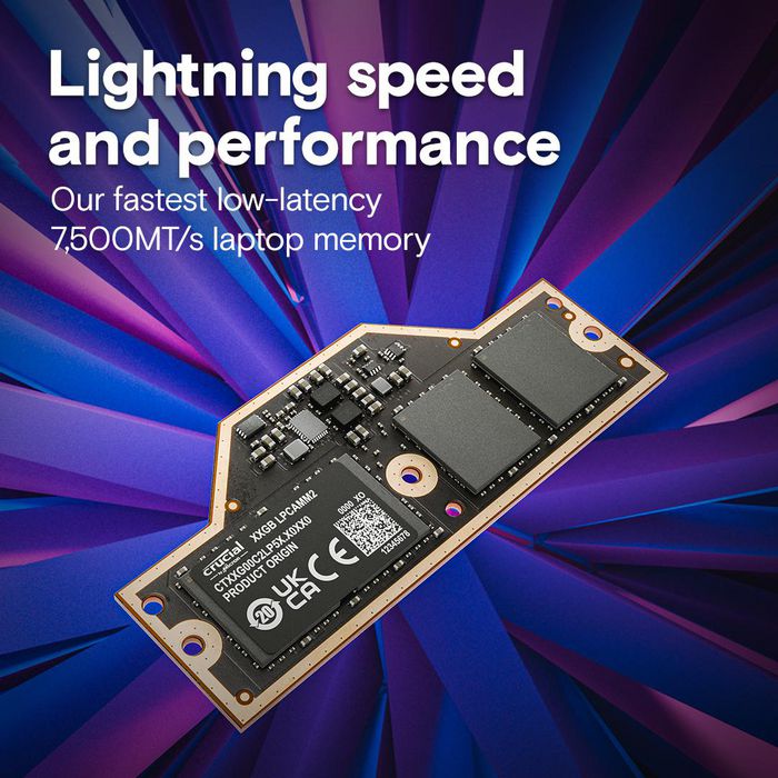 Crucial 64GB, LPDDR5X, 7500 MT/s, LPCAMM2, 1.05V, W129176689 - Oprema
