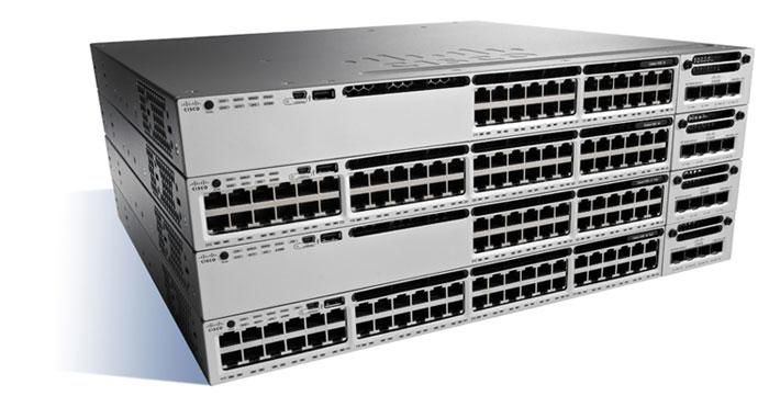 Cisco Stackable 48 10/100/1000 Ethernet PoE+ ports, with 715WAC power supply 1 RU, IP Services feature set - W127012611