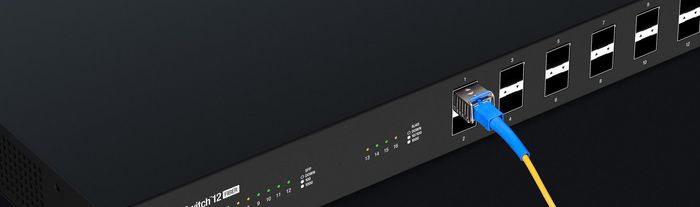 Ubiquiti managed switch, L2/L3, Switching capacity 32Gbps, 12 Gigabit SFP Ports, 4 Gigabit RJ-45 ports, Serial console port, 56W - W124649381