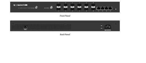 Ubiquiti managed switch, L2/L3, Switching capacity 32Gbps, 12 Gigabit SFP Ports, 4 Gigabit RJ-45 ports, Serial console port, 56W - W124649381