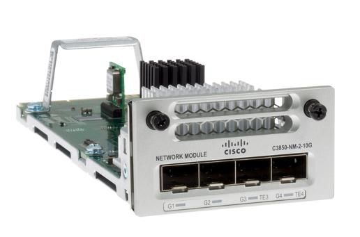 Cisco 4 x Gigabit Ethernet/2 x 10 Gigabit Ethernet network module for Cisco Catalyst 3850, Spare - W128193957