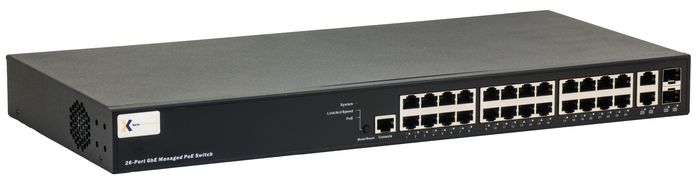 Barox 19"-L2/L3 Switch with management, 24 Ports PoE + - W125434244