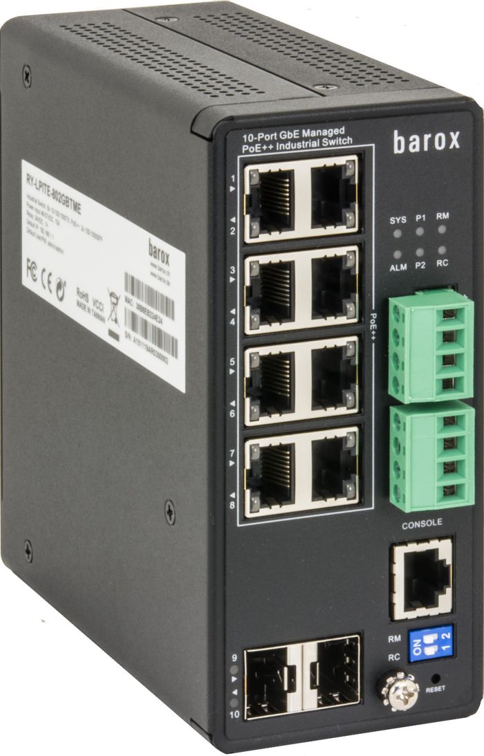 Barox Switch DIN-rail, 1G, Mmt., L3, ext temp - W125515708