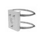 Pelco Pole mount adapter, White/Stainless Steel