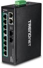 TRENDnet Ethernet x 10, SFP slots x 2, PoE+, 16 K entries, 2048 KB Buffer