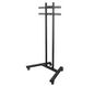 B-Tech Large Flat Screen Display Trolley / Stand, up to 60”, 50kg max, up to 800 x 600, Black