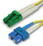 MicroConnect Optical Fibre Cable, SC-LC, Singlemode, Duplex, OS2 (Yellow) 1m