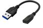 MicroConnect USB A Male to USB-C Female 3.2 gen 1 Adapter, 0.2m