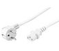 MicroConnect Power Cord 5m White IEC320 Angled Connector Schuko