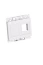 Lanview Wall plate 2 x keystone for OPUS outlet white, Type O Power Outlet  