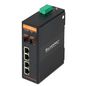 Silvernet SIL 73204P Industrial Gigabit PoE+ Unmanaged Switch. 4 x Gigabit Ethernet 30w PoE Ports, 2 x Gigabit SFP slots, Excludes Power supply