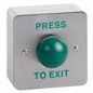STP Dome Exit Button, Green/Stainless Steel