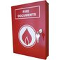 Elmdene Red Document Box A4  with fire logo