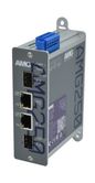 AMG Dual Chan Ind Media Converter 2x10/100/1000Base-T(x) RJ45 802.3at 30W PoE & 2x100/1000Base-Fx SFP