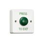 RGL Standard White Plastic & Green Dome Button,4 Amp Load,Internal Only,Includes Back B
