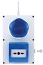 Luminite Master Internal Alert call point with sounder and beacon. Colour Blue.