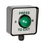 RGL Weatherproof Stainless Steel Large Green Dome Button - Press to Exit - With Collar,4 Amp Load,IP66
