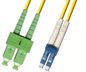 MicroConnect Optical Fibre Cable, SC-LC, Singlemode, Duplex, OS2 (Yellow) 3m