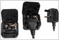MicroConnect Travel Adapter, Power Adapter - EU to UK, screw lock