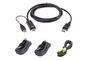 Aten Cable kit: 1x True 4K 1.8M HDMI to DisplayPort Active Cable, with seperate 2x USB and 1x audio cables  (Single display), recommended for Secure KVM switches