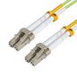 MicroConnect Optical Fibre Cable, LC-LC, Multimode, Duplex, OM5 (Lime Green) 20m
