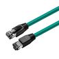 MicroConnect CAT8.1 S/FTP 1,5m Green LSZH Shielded Network Cable, AWG 24