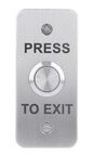 CDVI NARROW STAINLESS EXIT BUTTON, SURFACE PUSH TO EXIT