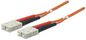 Intellinet Fiber Optic Patch Cable, Om2, Sc/Sc, 2M, Orange, Duplex, Multimode, 50/125 µm, Lszh, Fibre, Lifetime Warranty, Polybag