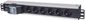 Intellinet 19" 1.5U Rackmount 6-Way Power Strip - German Type", With Double Air Switch, No Surge Protection, 1.6M Power Cord (Euro 2-Pin Plug)