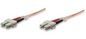 Intellinet Fiber Optic Patch Cable, Om1, Sc/Sc, 1M, Orange, Duplex, Multimode, 62.5/125 µm, Lszh, Fibre, Lifetime Warranty, Polybag