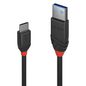 Lindy 0.5M Usb 3.2 Type A To C Cable 3A, Black Line