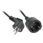 Lindy Power Extension 3 M 2 Ac Outlet(S) Indoor Black